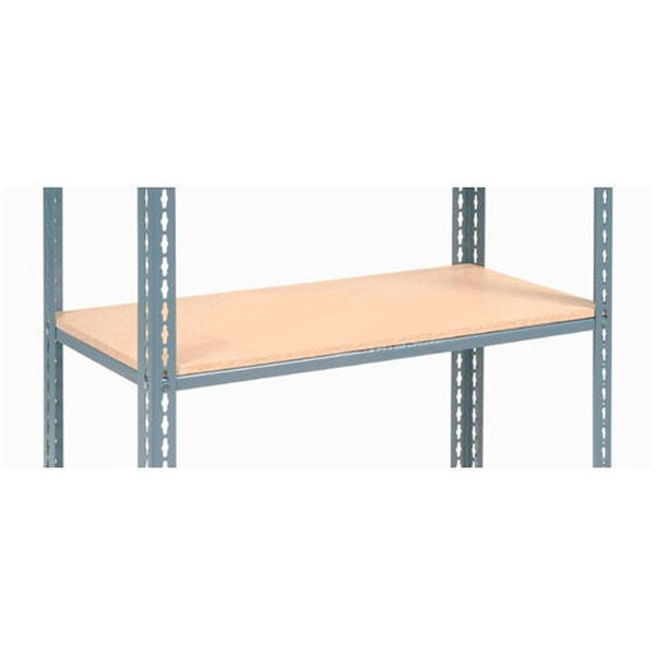 Boltless Shelf, 36 in W, 12 D, Gray